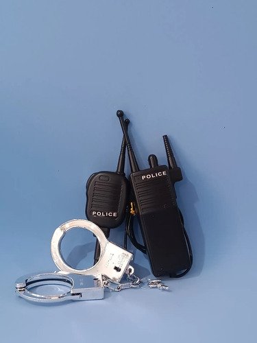 Set Disfraz Policia Accesorios Talla Única Gris