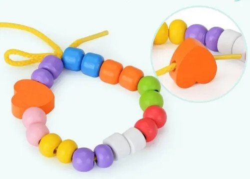 Juguete Montessori Vestir Enhebrar Original Niño Niña Roles