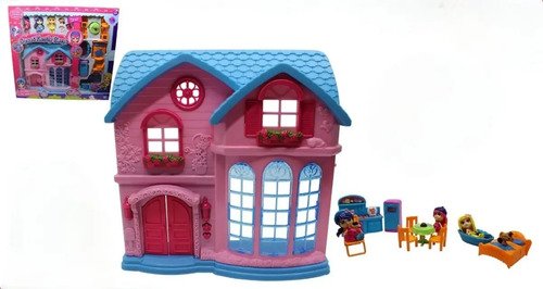 Casa De Muñecas Juguete Para Niñas Azul