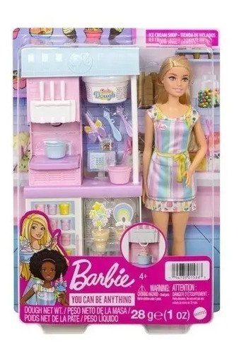 D_916773-MCO51492681711_092022-O.jpg Muñeca Barbie Set Heladería Prepara Helados Maquina Heladera