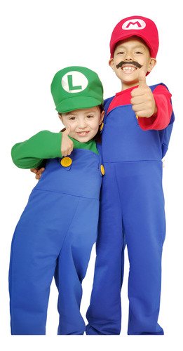 Disfraz Luigi Niño Disfraces Mario Bross Nintendo Videojuego