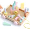D_920964-MCO45541279594_042021-O.jpg Set De Bloques Madera Carrito Arrastre Juguetes Didácticos