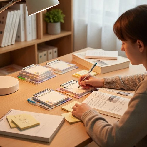Docena Notas Adhesivas Con Soporte + Bolígrafo X12 Unidades Blanco