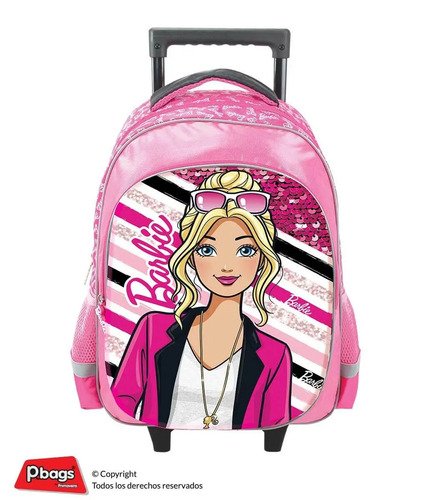 D_922221-MCO29294681191_012019-O.jpg Combo Barbie Morral Maleta Ruedas Y Lonchera Niña Original Rosa