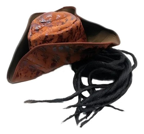 Sombrero Pirata Jack Sparrow Adulto  Accesorio Cosplay Fiesta Halloween Cafe Unica