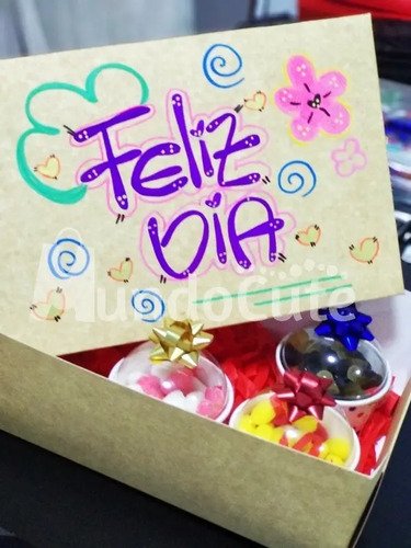 Caja Regalo Dulces Sorpresa Feliz Día Amor Amistad Unicornio