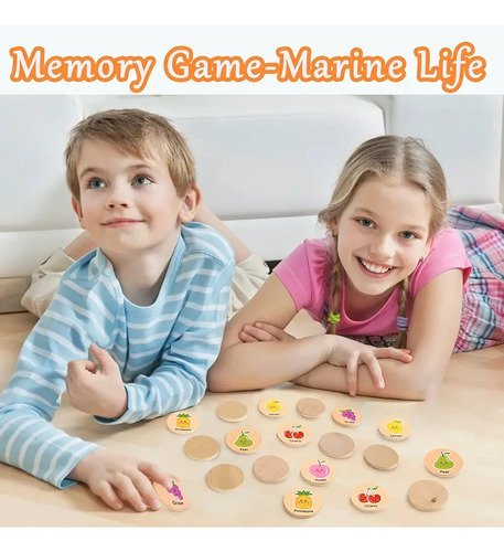 Juego De Memoria Temática Frutas X20 Piezas