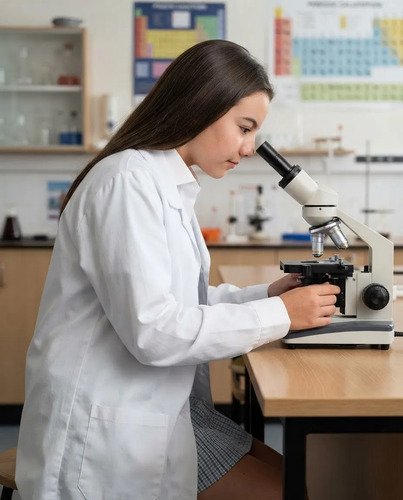 Bata Laboratorio Medico Manga Larga Botón Niños Envío Gratis