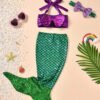 Disfraz De Sirena Niñas Vestido De Baño Traje La Sirenita Disfraces Niñas