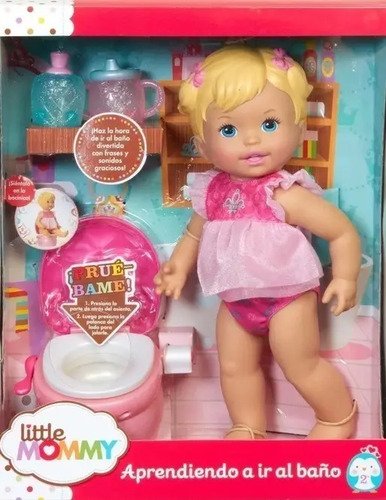 Muñeca Little Mommy Aprende Ir Baño Set Bebé Hace Popo