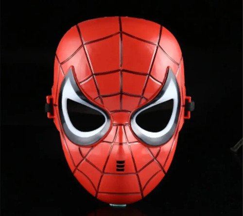 D_926872-MCO78826642842_092024-O.jpg Mascara De Spiderman En Plastico Alta Calidad Con Luz Rojo Spiderman