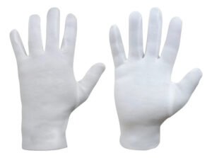 Docena Guantes  Blancos Todas Las Tallas Poli - Algodon