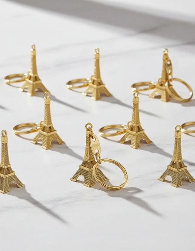 Llaveros Torre Eiffel Docena Metal 12 Unidades