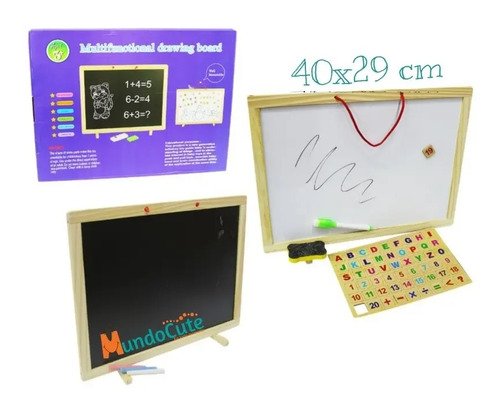 Tablero Acrílico Multifuncional Niños + Tizas + Marcadores+