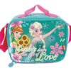 Kit Morral Maleta Ruedas Y Lonchera Mediano Frozen Original Rosa