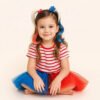 D_931952-MCO89256954199_082025-O.jpg Accesorios Disfraz Arlequín Harley Quinn Azul Y Rojo Niña - Mundocute Azul 4 A 8 Años