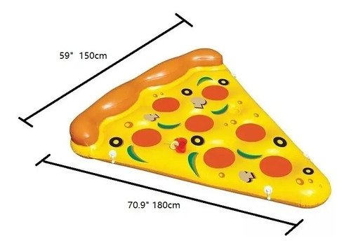 D_932562-MCO31111457553_062019-O.jpg Flotador Pizza Inflable Adultos Vacaciones Juego Piscina