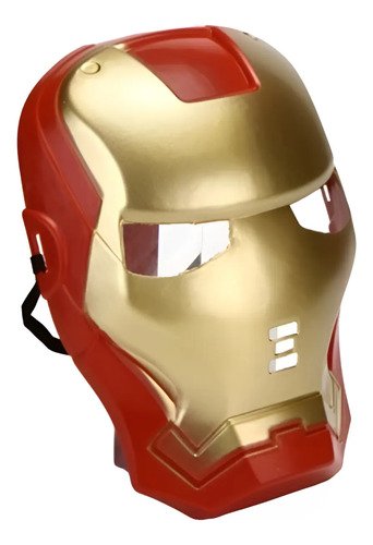 D_932746-MCO78829702114_092024-O.jpg Máscara De Ironman En Plástico Con Detalles Metálicos Rojo Iron Man