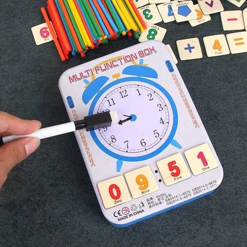 Juguete Educativo Reloj Imanado Aprender Números Montessori