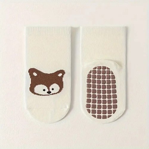 Kit 3 Pares Medias Calcetines Antideslizantes Algodón Niños Varios Estampado L (3 A 5 Años)