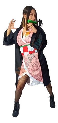 D_934223-MCO92241381881_092025-O.jpg Disfraz Nezuco Kamado Cosplay Disfraces Demonslayer Completo