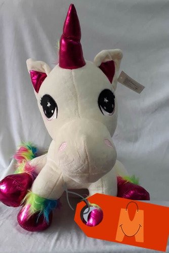 D_934754-MCO27825602201_072018-O.jpg Hermoso Peluche De Unicornio Azul 50 Cm Mundocute