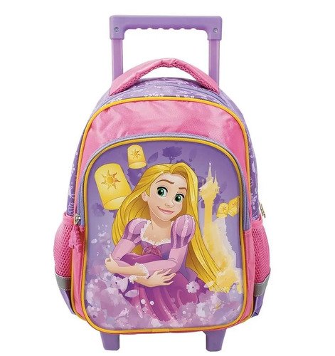 Morral Maleta Con Ruedas Y Lonchera Niñas Princesas Disney Rosa