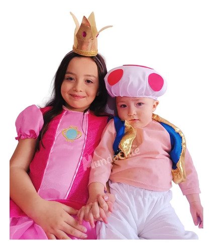Disfraz Princesa Peach Rosado Marío Bros Disfraces Niñas