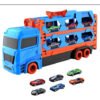 Camión Organizador De Carros Para Niñosjuguete Espectacular Azul