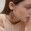 Set Joyas Chocker Y Aretes Corazon Negros Joyas Mujer Dark Negro