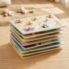 3 Tablas Armables Didácticos Rompecabezas Niños En Madera  Multicolor