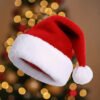 Gorro Navidad Gamuzado Pompon Navideño Calidad Premium Rojo