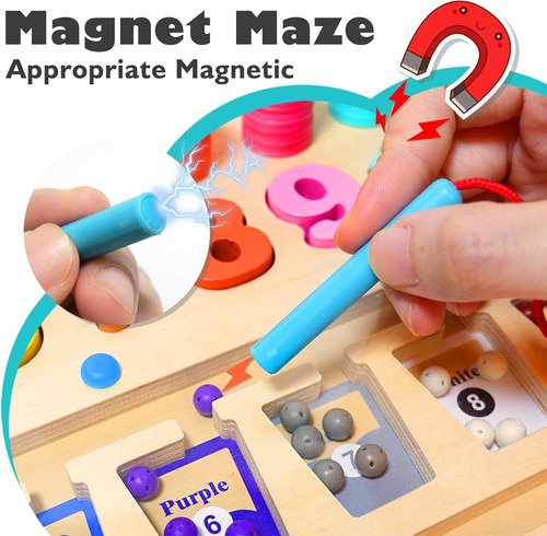 Tablero Didáctico Multifuncional Aprendizaje3 En 1 En Madera