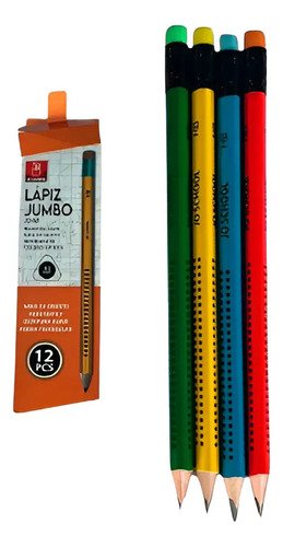 D_938865-MCO82083078717_012025-O.jpg Lápiz Negro Jumbo Colores X12un Negro