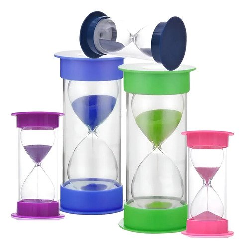 D_938942-MCO80678788290_112024-O.jpg Set De 2 Relojes De Arena 1 Minuto - Colores Variados Negro