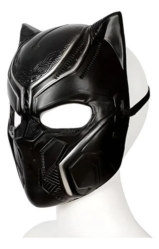 D_939922-MCO91926481748_092025-O.jpg Mascara Pantera Negra Adulto Premium Black Panter Avengers Negro Pantera Negra