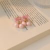Aretes Rosados Pendientes Para Mujer Joyas Rosa