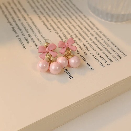 Aretes Rosados Pendientes Para Mujer Joyas Rosa