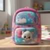 Maleta Niñas Morral Infantil Diseño 3d Compartimientos Niños Rosado