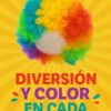 Peluca Afro Payaso Colores Con Nariz Disfraz Halloween Varios