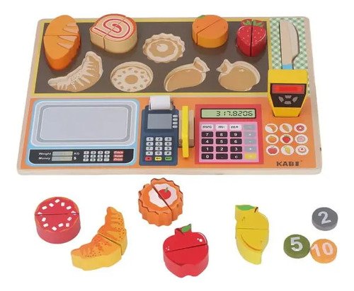 D_943155-MCO74084030801_012024-O.jpg Set Registradora Alimentos Juguetes Montessori Didácticos