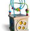 Cubo De Actividades De Madera 5 En 1 Juguete Educativo Crema