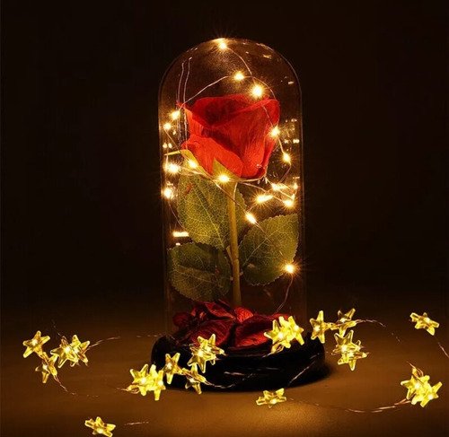 D_946088-MCO76904815165_062024-O.jpg Rosa Eterna Flor Artificial Burbuja Luz Led Regalo