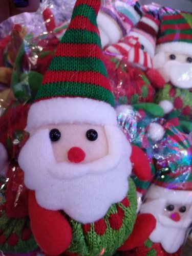 Adorno Papá Noel Y Ositos Pequeño Navidad Decoración