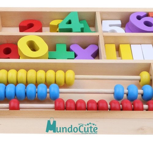 Juego Madera Montessori Matemáticas Calculadora Ábaco