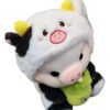 Cerdo Con Disfraz De Vaca 20cm | Peluche Divertido, Tierno Blanco