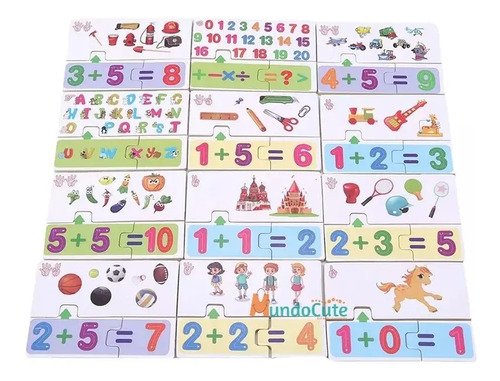 Rompecabezas Sumas Caja Didáctica Abc Y Juego Matemáticas