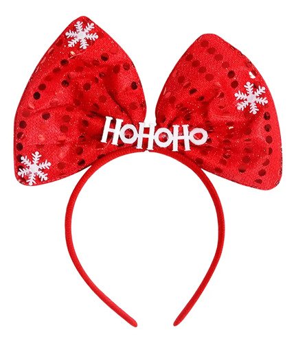 Diadema Navideñas Ho Ho Ho  Balaca Accesorios Navidad! Rojo