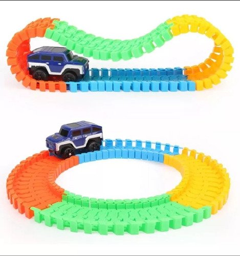 D_951453-MCO80820283443_112024-O.jpg Pista Carreras Carro Magic Track +carro Luminoso X 56 Piezas Azul