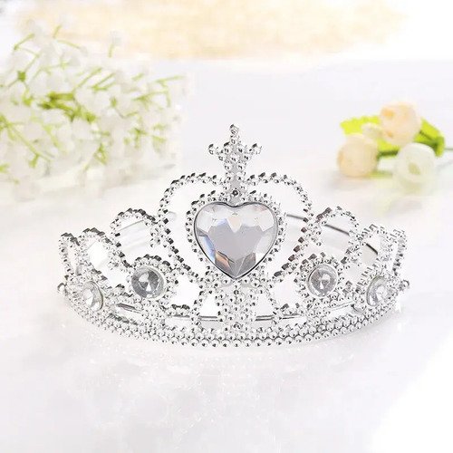 Corona Princesa X6 Unds Accesorio Disfraz Princesa Plateado